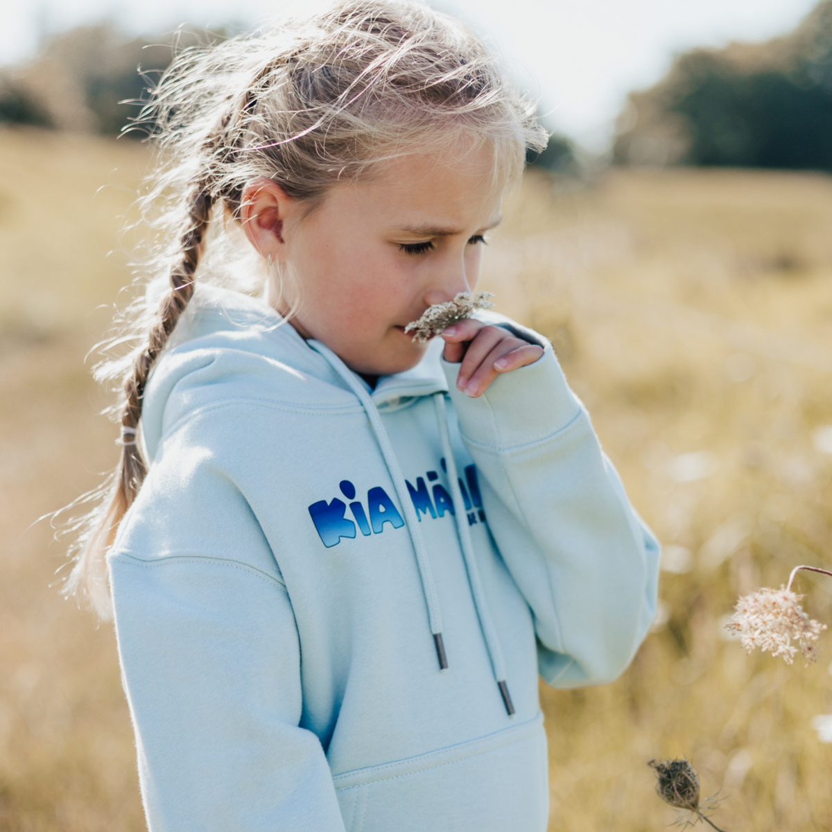 Kia Māia Blue Ombre Hoodie