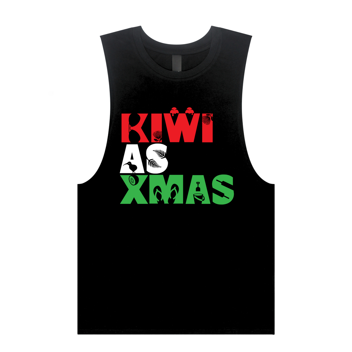 Kiwi As Xmas Sleeveless T-shirt