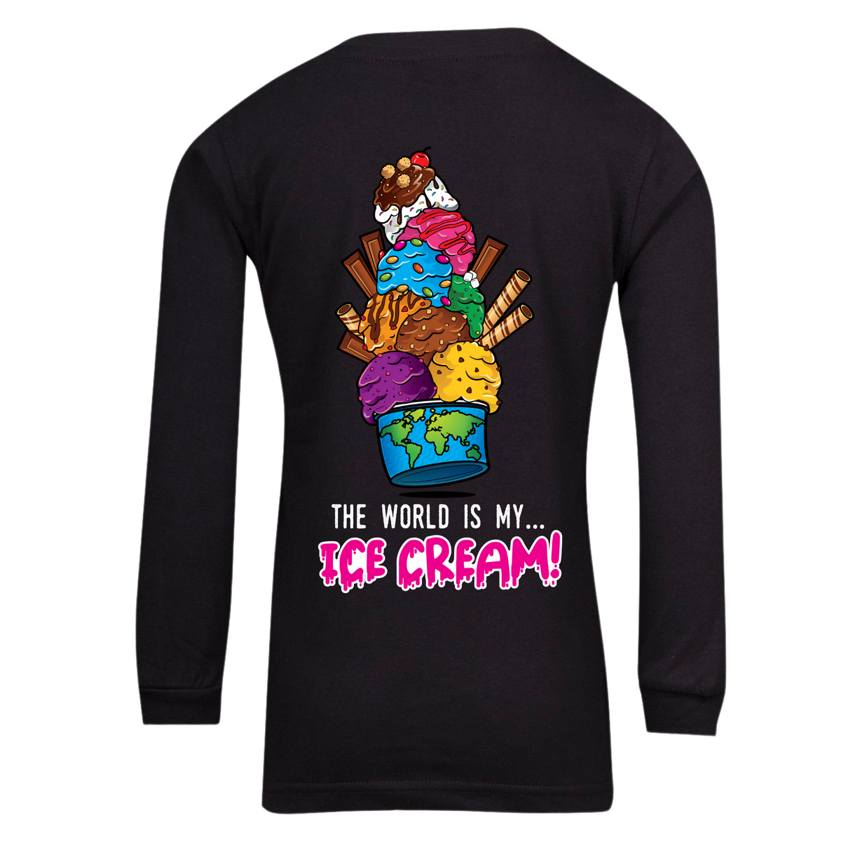 The world is my icecream long sleeve T shirt