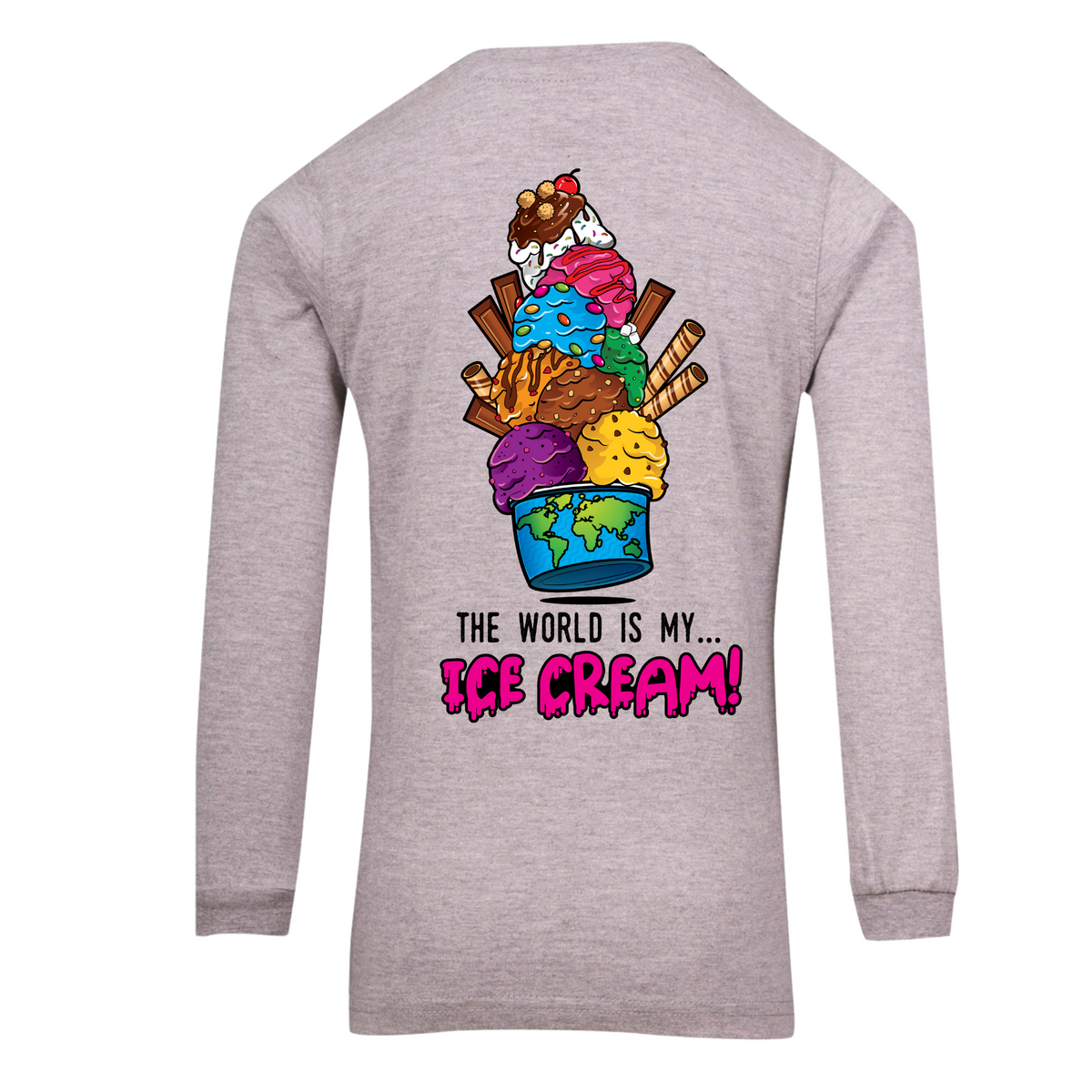 The world is my icecream long sleeve T shirt