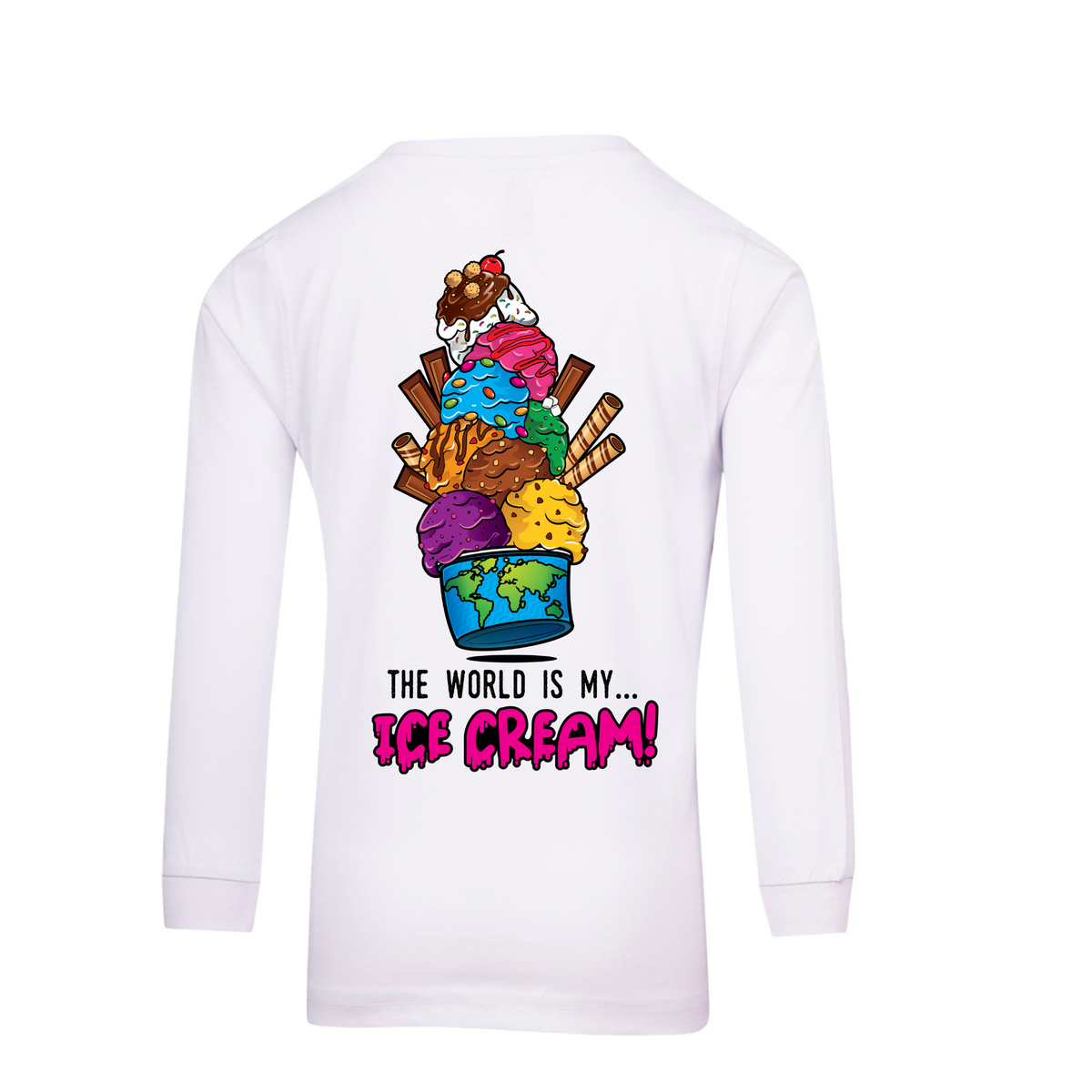 The world is my icecream long sleeve T shirt