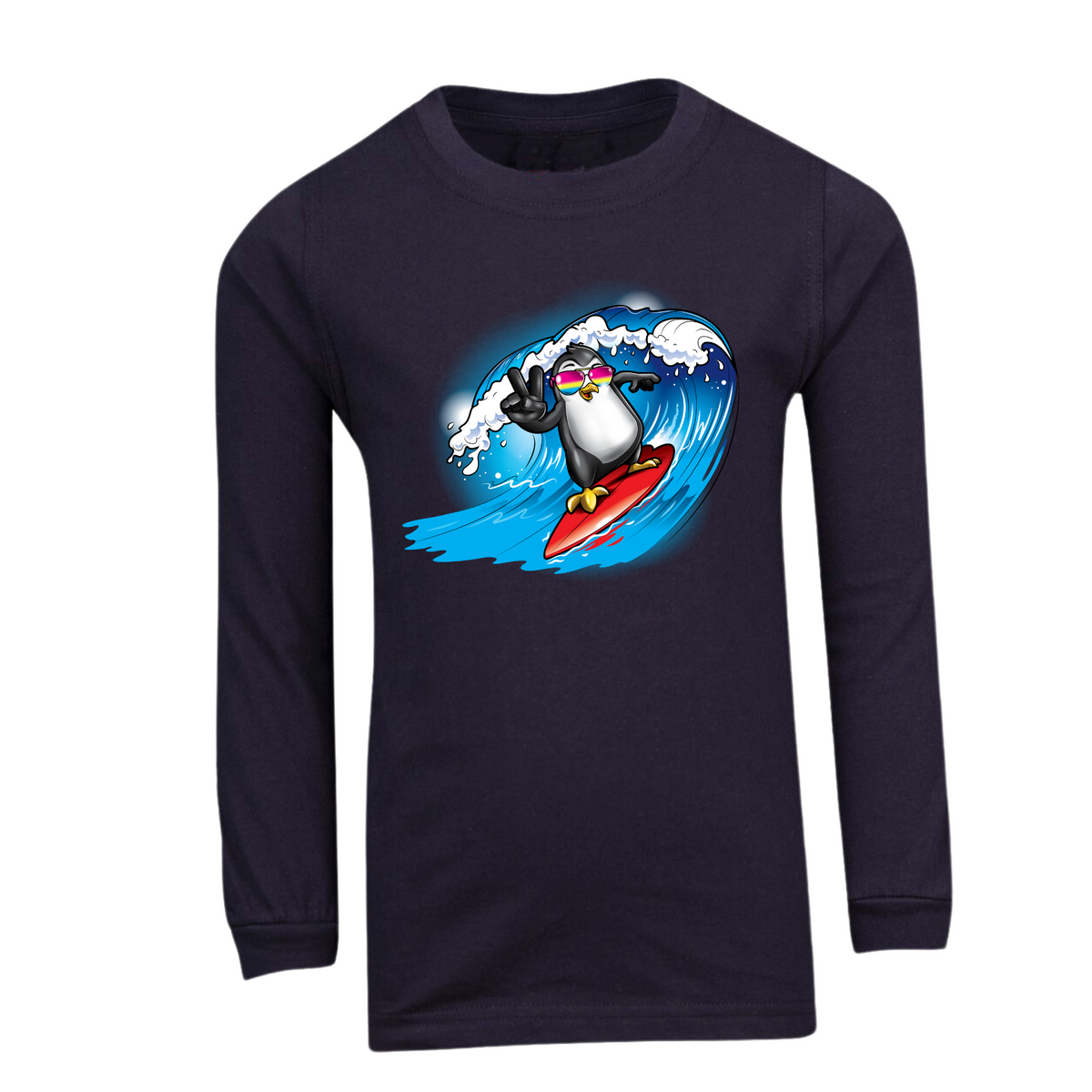 Peace penguin long sleeve T shirt