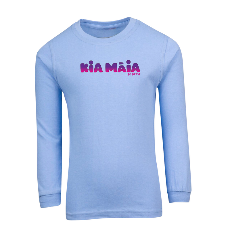 Kia Māia Purple Ombre Long Sleeved T Shirt