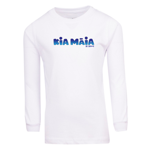 Kia Māia Blue Ombre Long Sleeved T Shirt