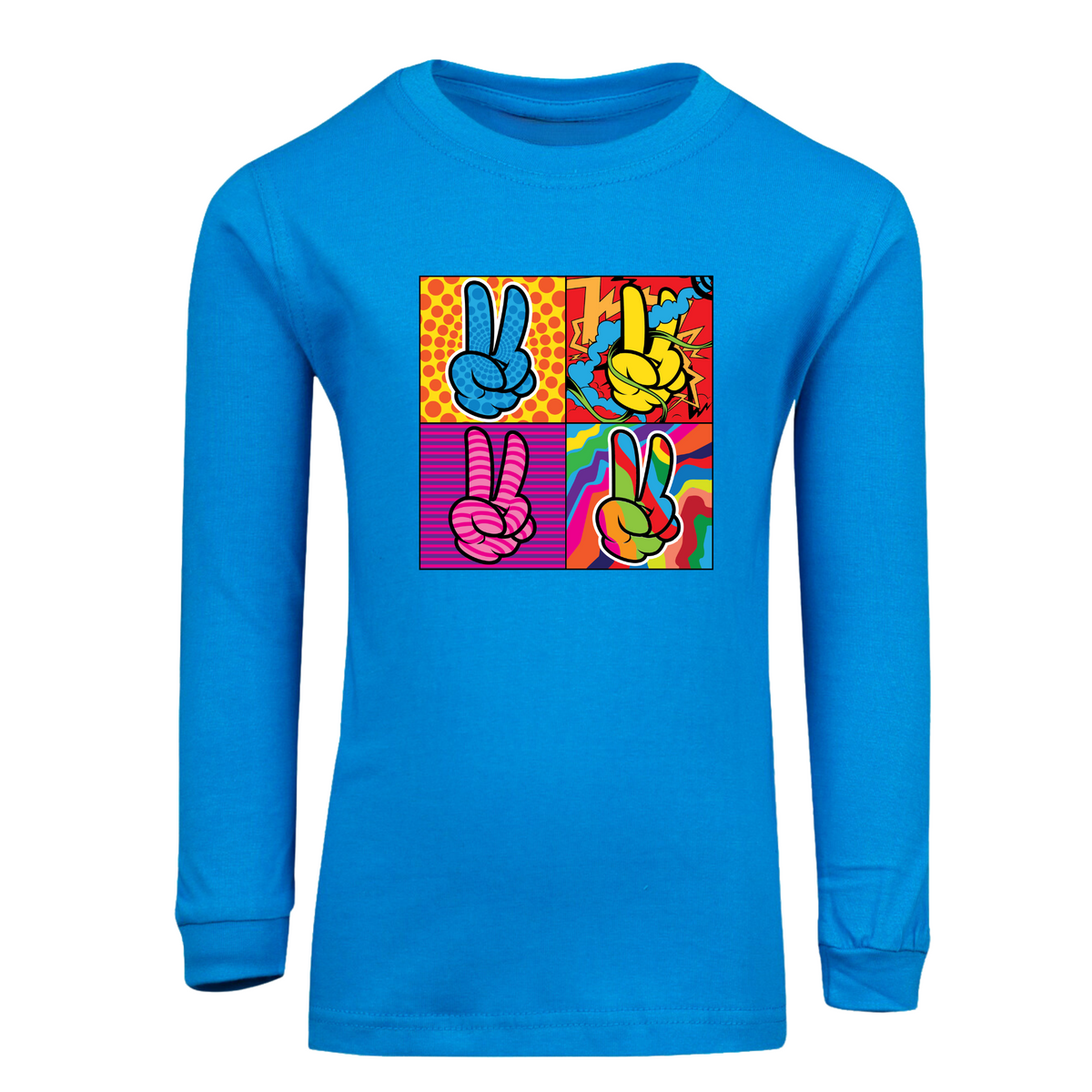 Peace Pop Art Long Sleeved T Shirt