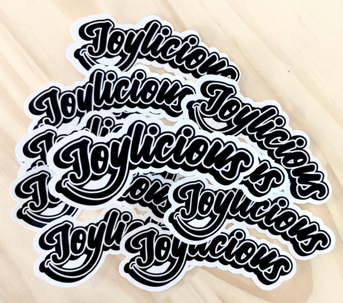 Joylicious die cut waterproof vinyl sticker